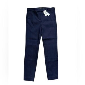J. Crew Women’s 6 Ryder mid rise straight leg trouser navy stretch office casual